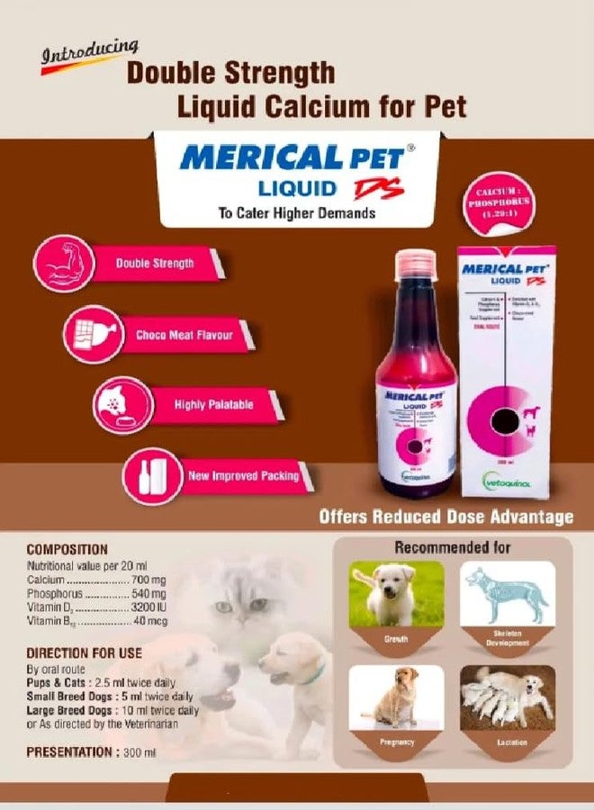 ROTZ Merical Pet DS 360 ml Calcium Supplement for Strong Bones in Dogs and Cats - Vitamin, Calcium & Mineral Supplement - Image 3
